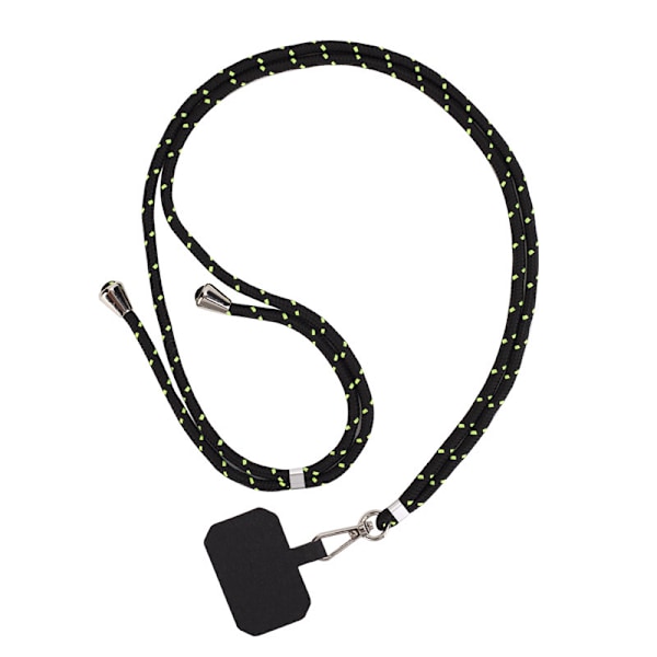 Stilfuld TPU-telefon lanyard med patch Sort