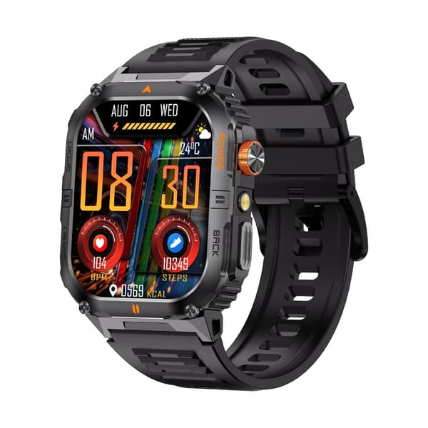 Multifunktionell Smartwatch med Hälsoövervakning & Bluetooth-Samtalsfunktioner kompatibel med Android och iOS Black Black