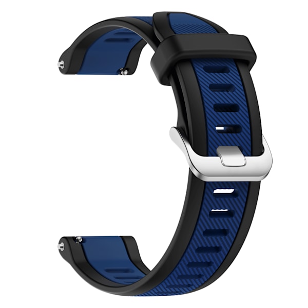 Silikonarmband för Garmin Smartwatches Blå+svart 20 mm