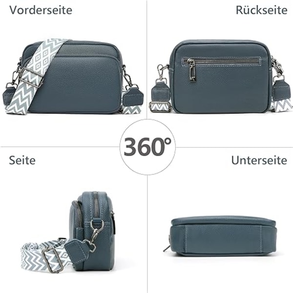 Crossbody taske skulderrem taske PU læder Blå