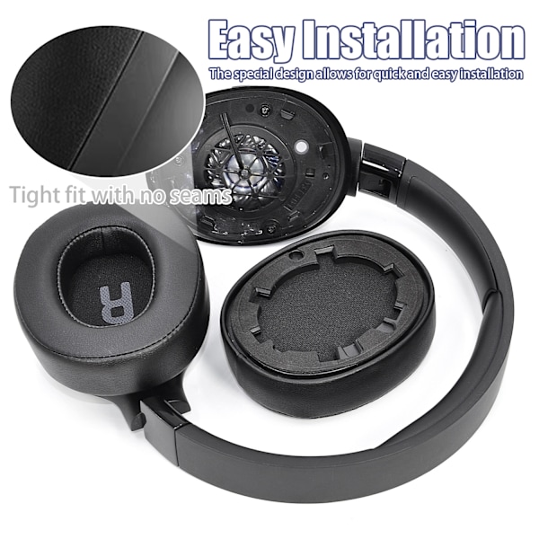 INF 1 par ørepuder til JBL TUNE 700BT/710BT/700BTNC/750BT/760BTNC Sort