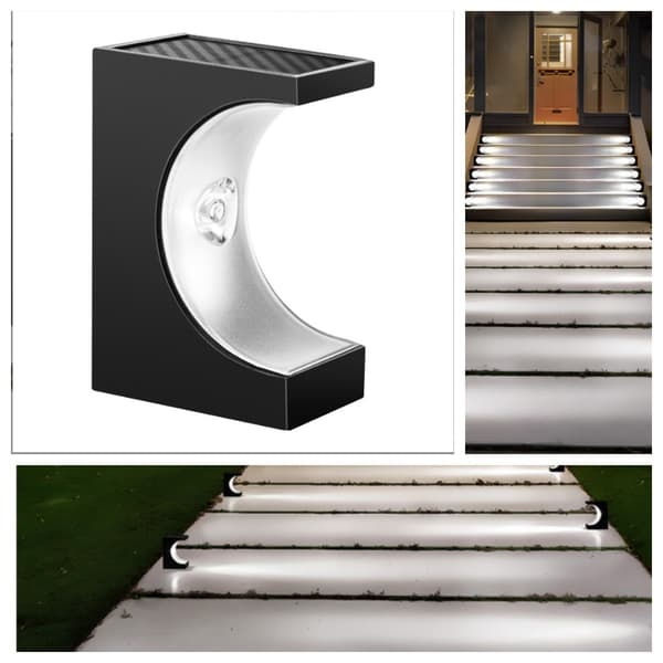 Udendørs Solar Trappelys - Hvidt Lys, Nem Installation 4-pack 4-pack