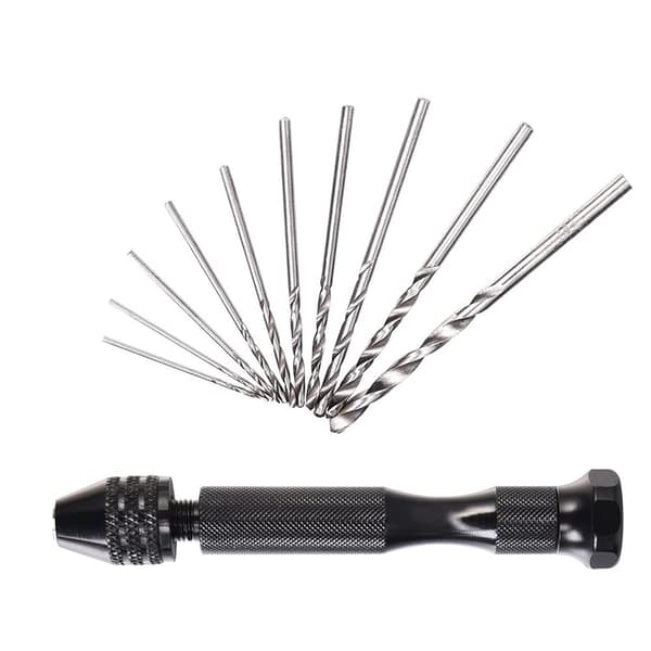 Manuaalinen työkalusarja Micro Twist Drill -poralla Black Black