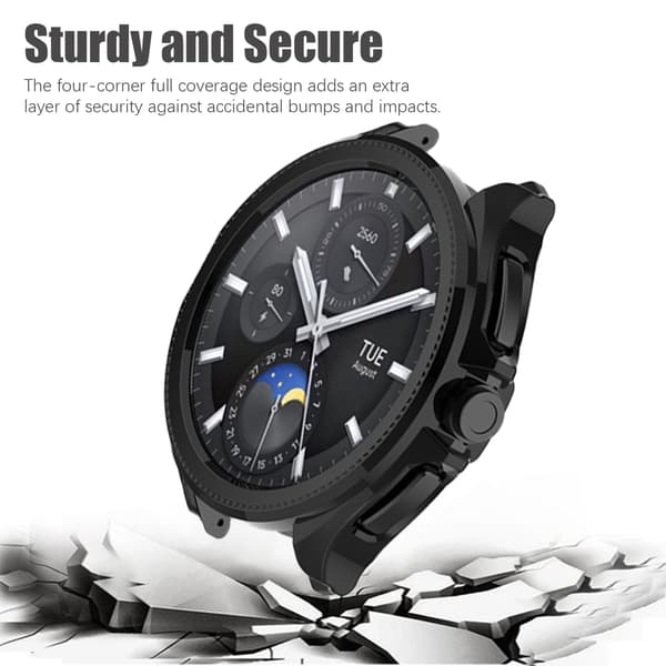 Suojaava kellokotelo Xiaomi Mi Watch 2 Prolle Black Black
