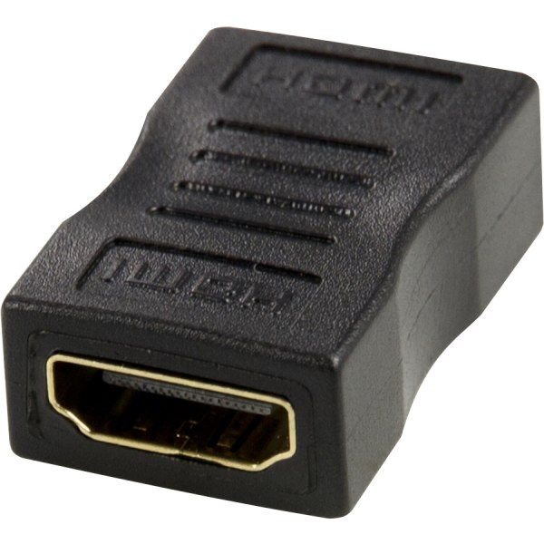 HDMI adapter, 19-pin female, female, black