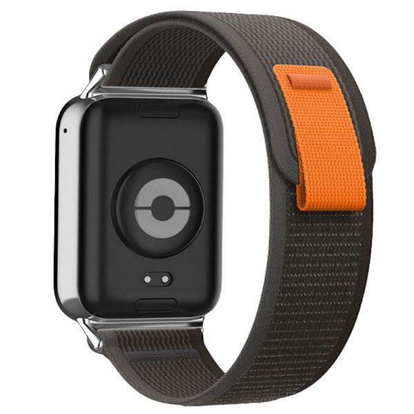 Redmi Watch 4 flätad nylon klockarmband Svart + ljusgrå