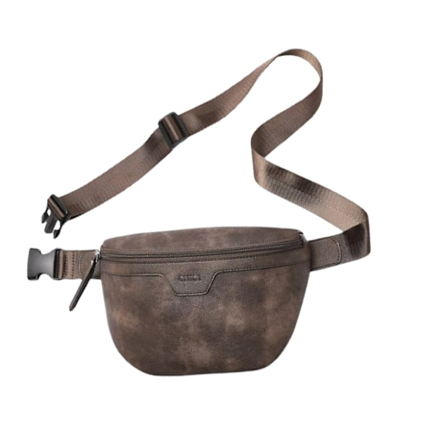 Crossbody-taske med justerbar rem Brun