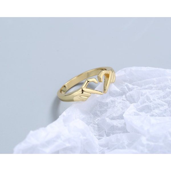 Ring med handhjärta Justerbar