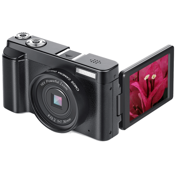 Digikamera 4K 48MP 3,0 tuumaa IPS kiinteä tarkennus Black Black