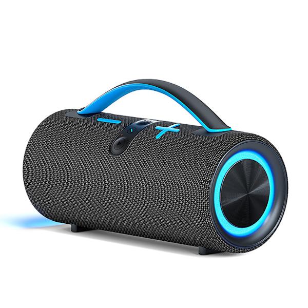 Bärbar Vattentät Bluetooth-högtalare med Förbättrad Bas Blå