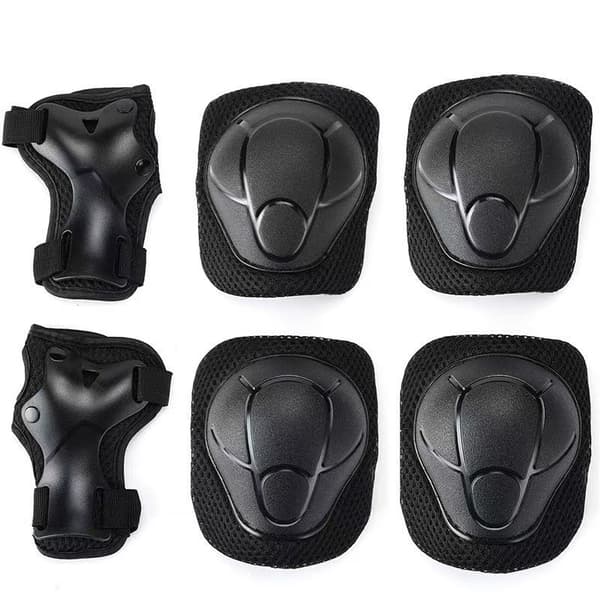Skyddsutrustning för barn & vuxna - Knäskydd, Armbågsskydd, Handledsskydd Black Black