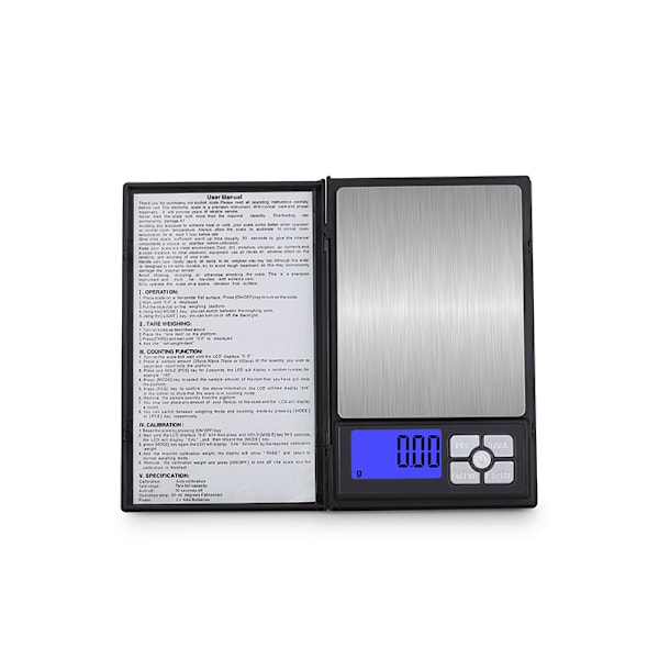 Bärbar Laptop Smyckesvåg Batteridriven 2kg/0.1g
