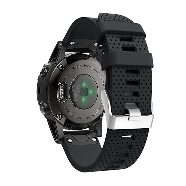 Silikone urrem til Garmin Fenix 5S Plus Sort