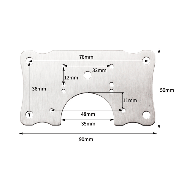 Reparationsplatta för Gångjärn - 9x5 cm 10-Pack 10-Pack