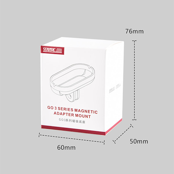 Go3s magnetiskt adapterfäste för Insta360 GO3S/GO 3