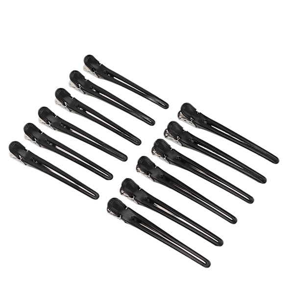 10-pack Alligator-hårklämmor Krokodilspänne Black Black