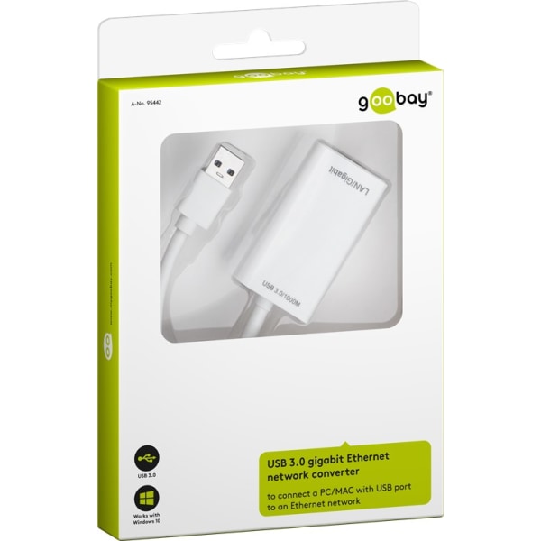 USB-A Ethernet-adapter, vit