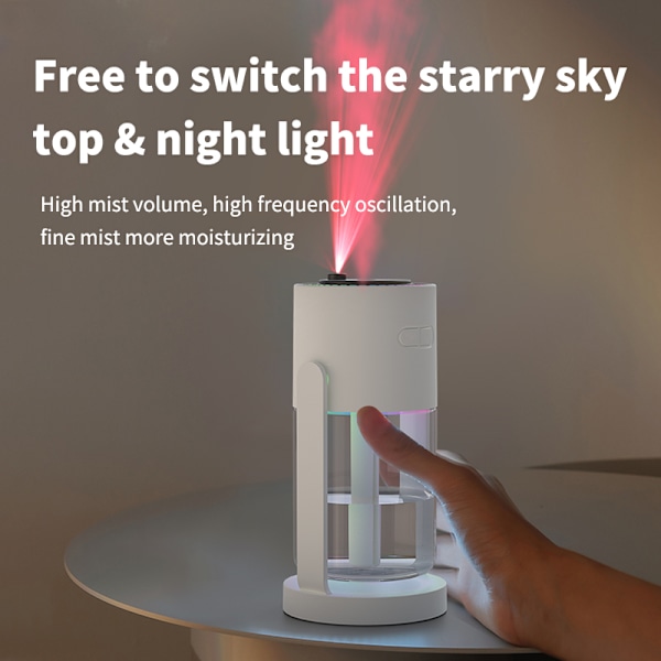 Stjerneklar himmel luftfugter med roterende projektion - Model CL28 Lyserød