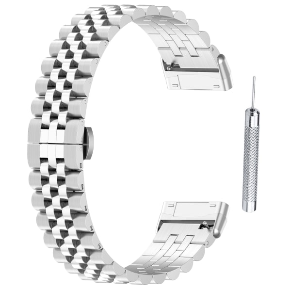 Klockarmband i rostfritt stål Silver  Fitbit Versa 3 / 4 / 5 Silver