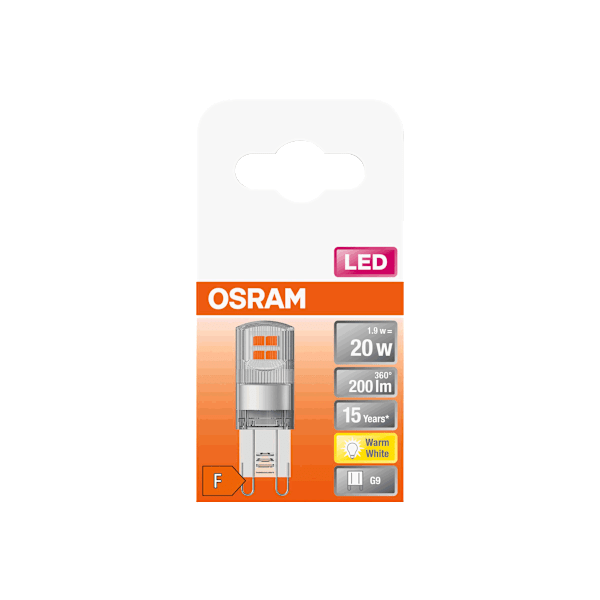LED PIN 20W/827 clear G9 - C / 6 pcs
