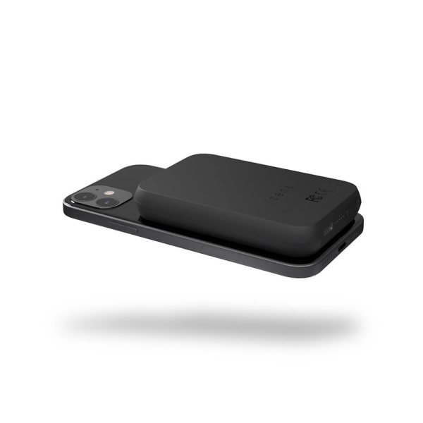 Magnetisk Qi Powerbank One Side 4000mAh Svart