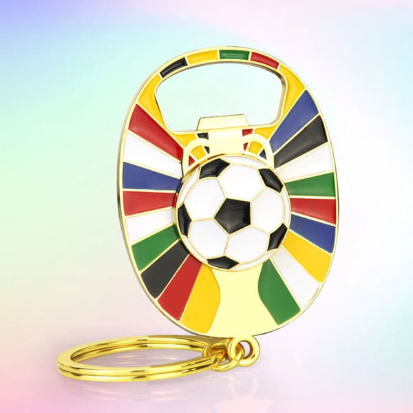 UEFA Euro 2024 nøglering - flaskeåbner i guld