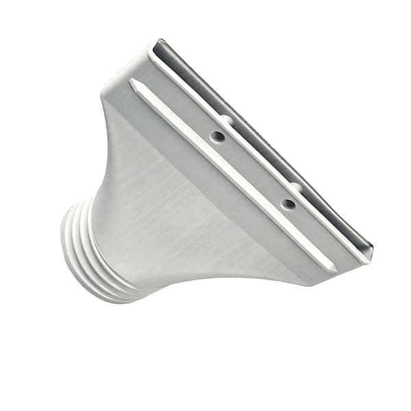 Bærbar AC slangeforbindelse 11cm flat-til-rund adapter til telt, vindue og bil – grå ABS, kompakt, nem montering