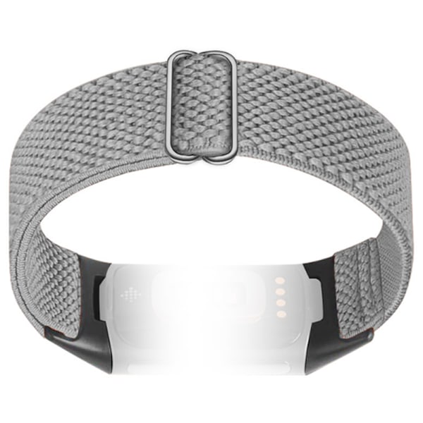 Klockarmband i Nylon för Fitbit Charge 5/6 Ljusgrå