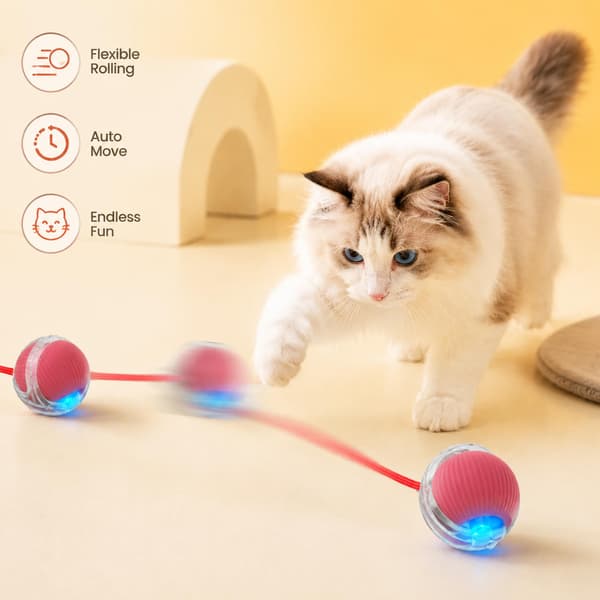 Interaktiv elektrisk kattleksak,Smart Kattbollleksak - Smart interaktiv kul Model 1