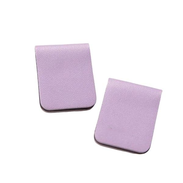 Tyylikkäät magneettiset kirjanmerkit, 2 kpl - Hopeanvärinen PU-nahka Violetti