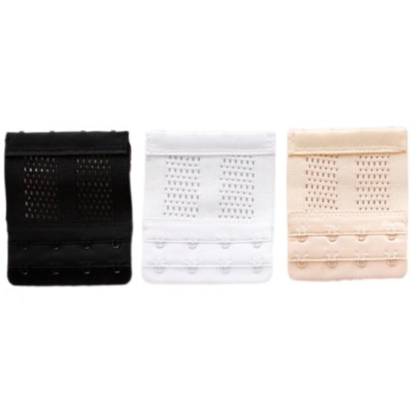 Elastisk BH-Förlängare 2 rader 4 krokar 3-pack