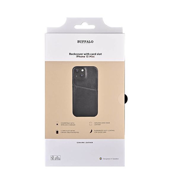 Mobilskal Läder Svart - iPhone 13 Mini