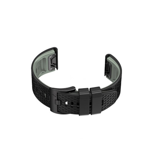 Silikonestrop til Garmin Fenix-serien Sort+grå