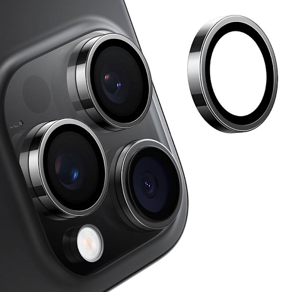 Lensguard kameraglas til iPhone 16 ProMax (sort)