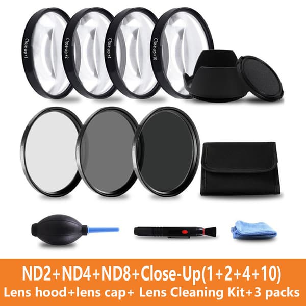 Närbild Makroobjektiv Filtersats +1 +2 +4 +10 52 mm 52 mm