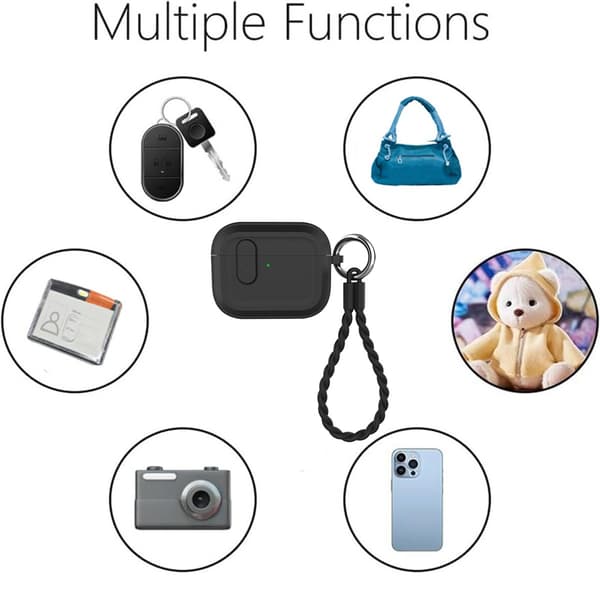 Bluetooth Earphone Protective Case Black kompatibelt med AirPods Pro 3 Magnetic Protective Cover