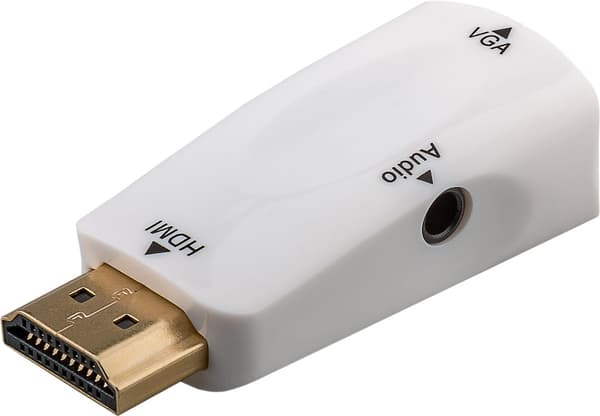 Kompakt HDMI™/VGA-adapter inkl. ljud