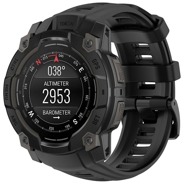 Premium Silicone Garmin Instinct 3 Band til 45mm - Sort