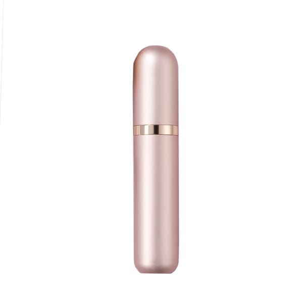 Påfyllbar parfymatomiserare roséguld 5ml med glasfoder, bottenpåfyllning och nano-spray, läcksäker resesprayflaska som ryms i ficka