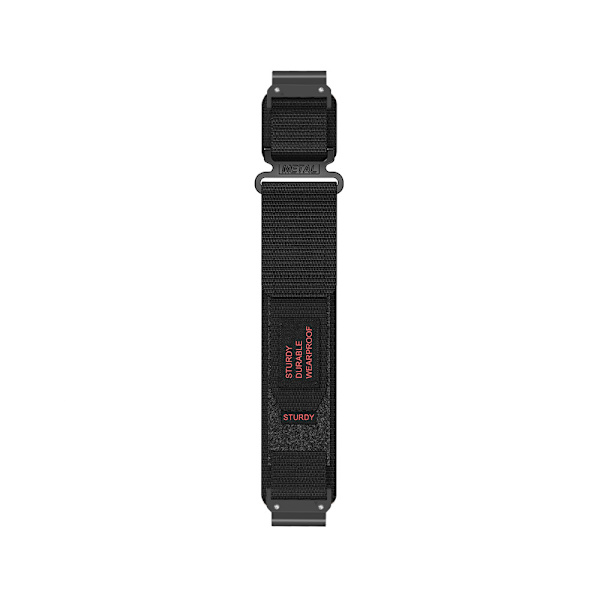 Nylon klockarmband för Garmin Fenix 5x/6x/7X/8 51mm Svart 22 mm