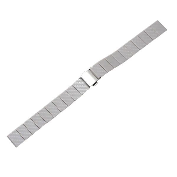 Universalt klockarmband i kolfibertextur för Samsung Huawei Silver L