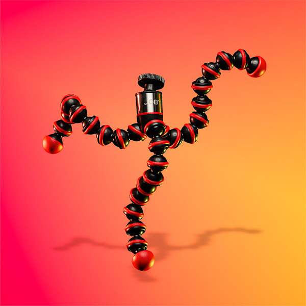Stativkit Smartphone GorillaPod Go 500 + GripTight 360 Röd