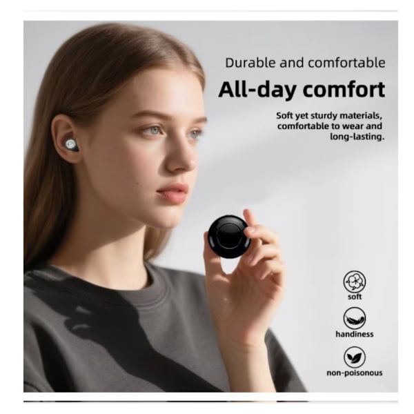 Silikone støjreducerende ørepropper med ringdesign, velegnet til side-sovende, ideel til kollegieværelser og studerende Black Black
