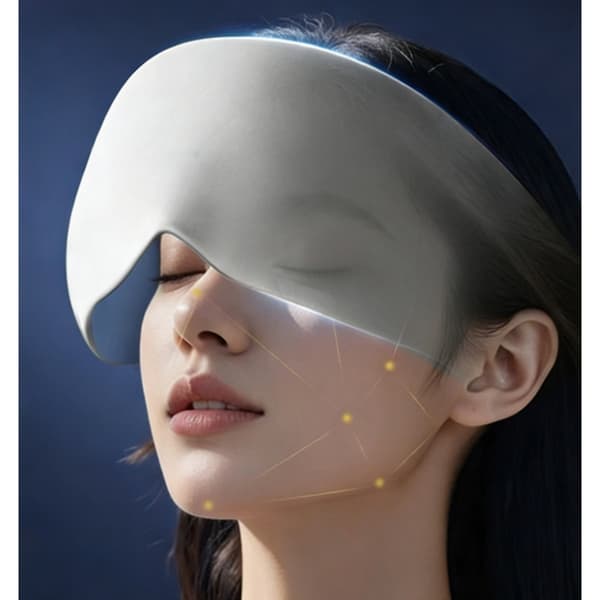 Lysegrå Vægtet Sovemaske: Støjisolering, Trykterapi til Lindring af Øjentræthed