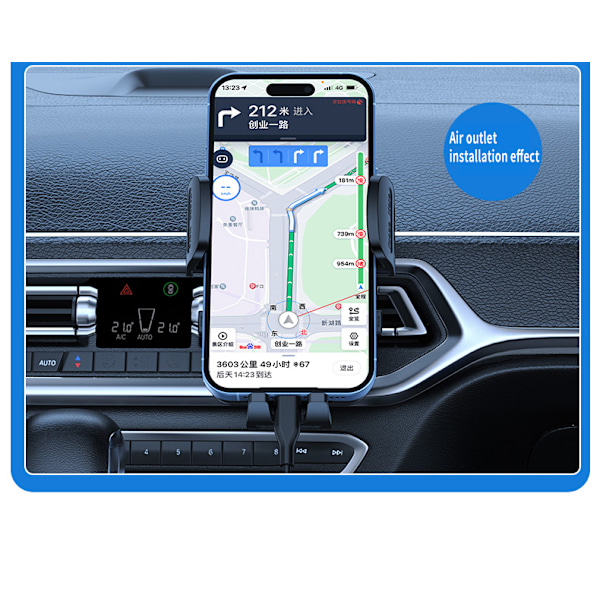 Biltelefonhållare, Universal Dashboard Air Vent Mobiltelefonhållare