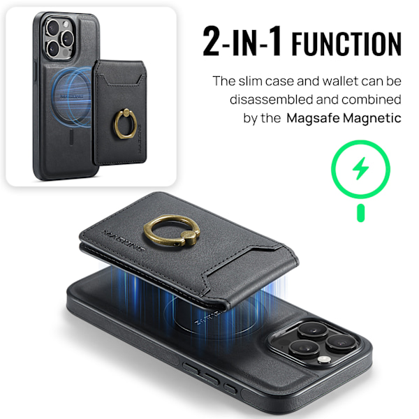 Magnetisk cover til iPhone 16 Pro Max - Sort