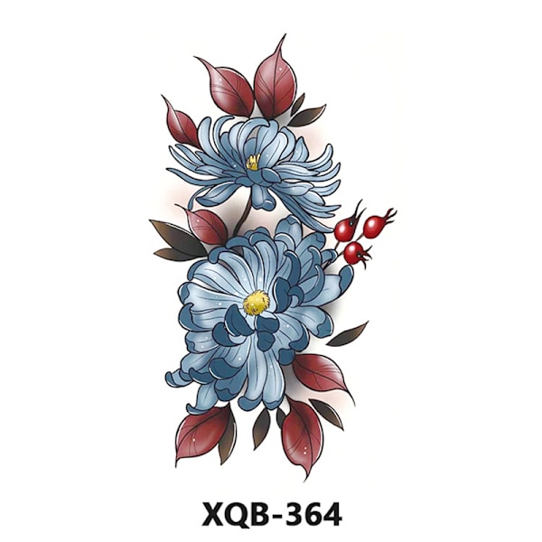 Tillfällig tatueringshylsa, stora armtatueringsklistermärken, realistiska djur- och blommönster