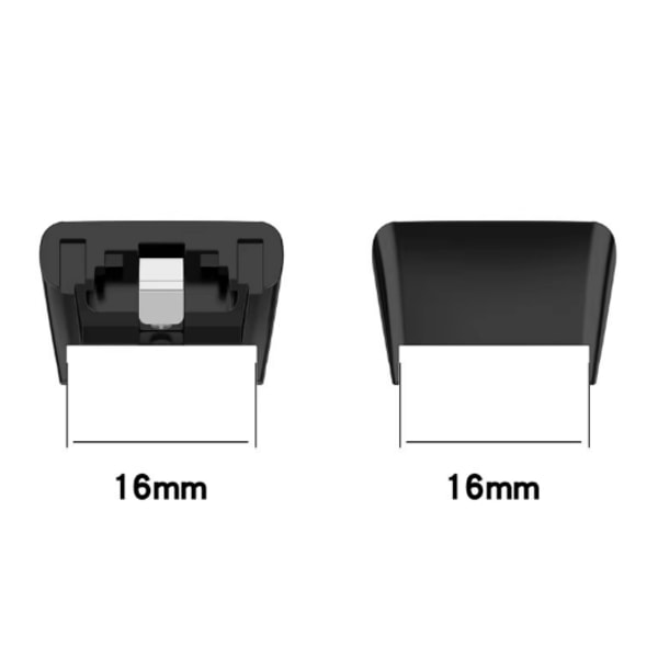 2-pack-liitin Huawei Honor 6/7 -kellohihnalle Musta