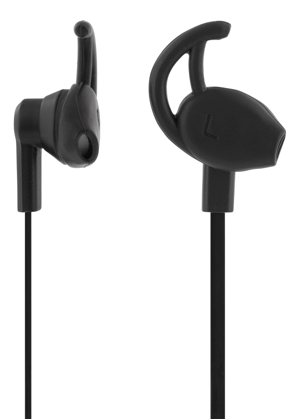 E120 Stayinear earbuds 1button remote 3.5mm mic black