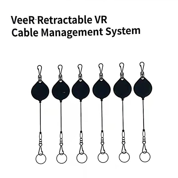 VR Headset Kabelhantering Infällbart Trissesystem (6-pack)